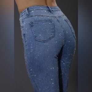 Boutique Rhinestone Embellished Jeans